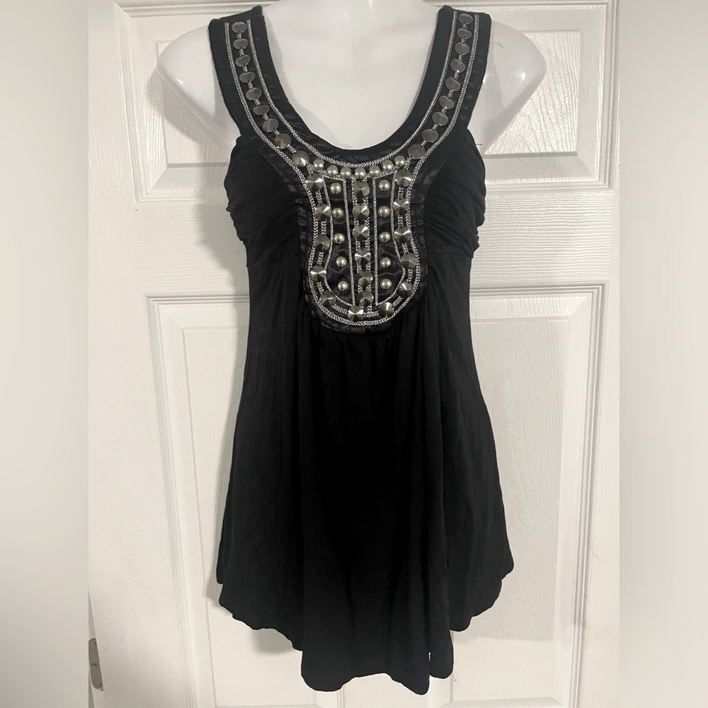 Black tunic top size small
